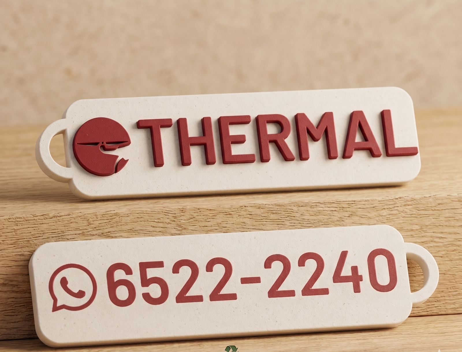 Llavero personalizado 2 colores impresión 3D ecofil