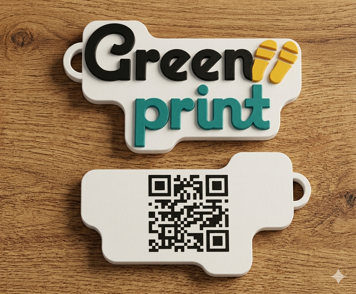 Llavero personalizado 4 colores impresión 3D ecofil